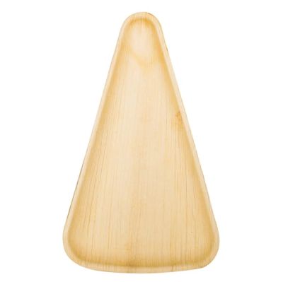 10x6 Inch Palm Leaf Triangle Pizza Slice Plates - 50 - Pack Disposable Eco-Friendly Biodegradable Like Bamboo - for Party, Wedding, Event