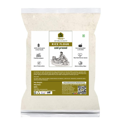 Natural Stone Grounded Cold Pressed Rice Aata/Chawaal Flour