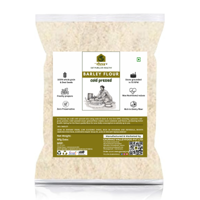 Natural Stone Grounded Cold Pressed Jaw Aata/Barley Flour