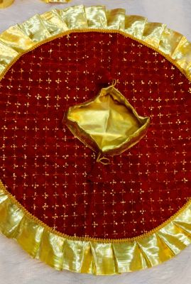 Traditional Godbharai Ceremony Pooja Thali (16×16 Inch)