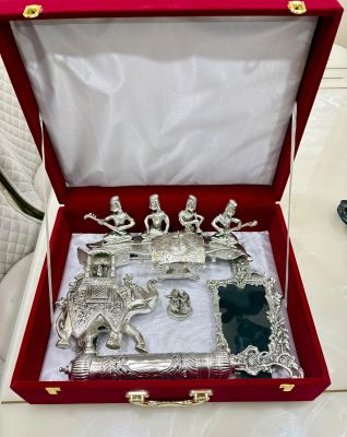 Wedding Invites Premium Combo 5 – Royal Silver Collection with Velvet Box Packing